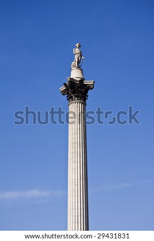 Nelson\'s Column, Trafalgar Square, London, England, UK