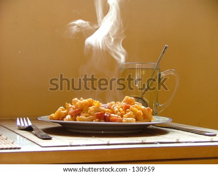 steaming food