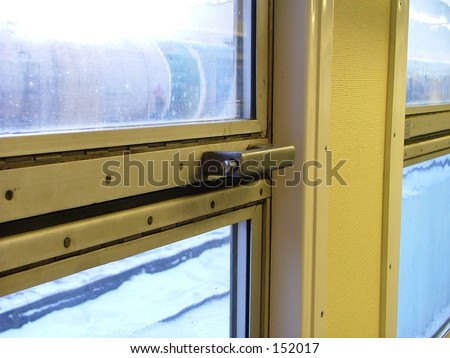 train window from inside