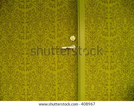 green door in the green wall