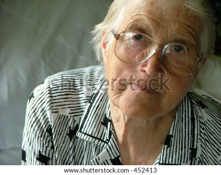 old sad woman