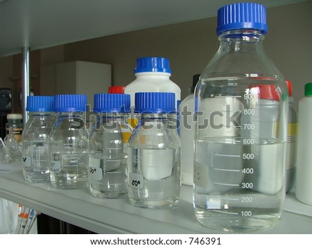 medical bottles in a row