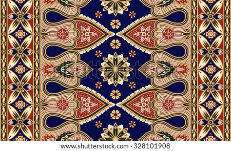Seamless floral beautiful batik background. Able to repeat for textile printing.