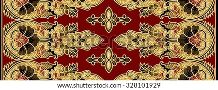 Seamless floral beautiful batik background. Able to repeat for textile printing.