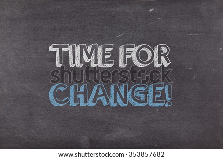 Time for change, piggy bank, chalkboard or blackboard background