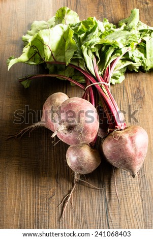 Raw vegetable beetroot in vertical format