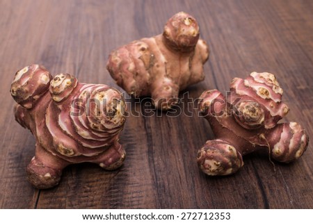 Nodules of  the root vegetable topinambour