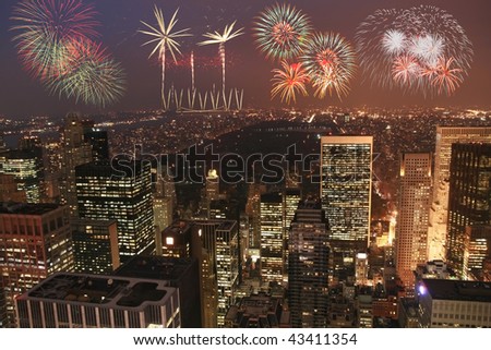 New york fireworks in MAnhattan