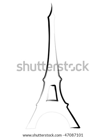 eiffel tower sketch. of Eiffel Tower