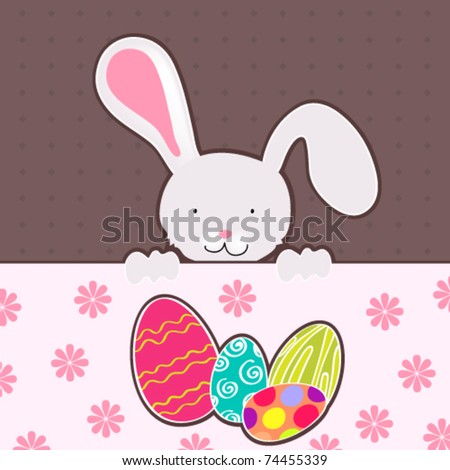 cute easter eggs designs. of cute Easter bunny with