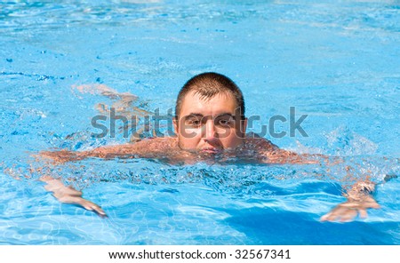Big man in the pool