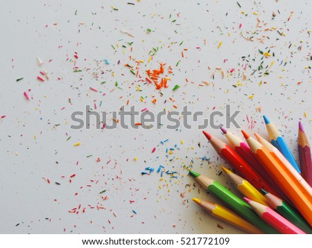colorful of color pencils.