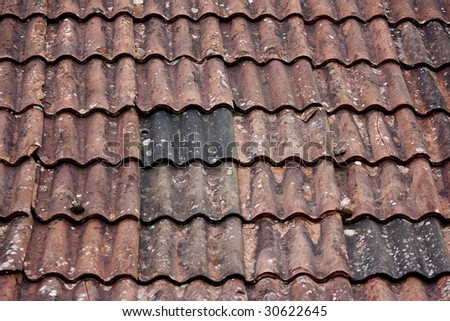Old tile roof.