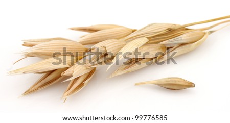 stock photo : Oats on a white background