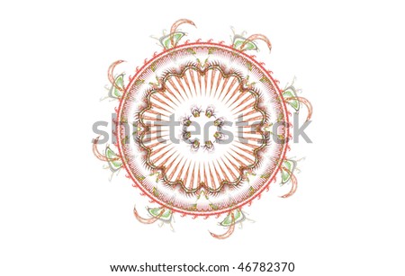 Fractal circular design on white