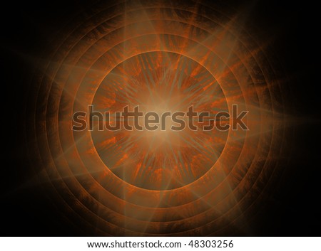 Abstract Fractal Design of a Rocket Launch from below the Rocket