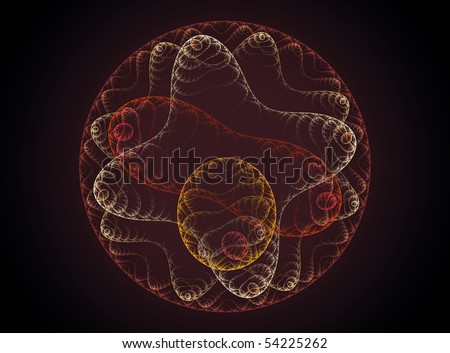 Abstract Fractal Fantasy Background of Life Cells
