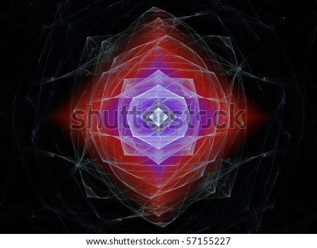 Abstract Fractal Background Design of Diamond Shapes