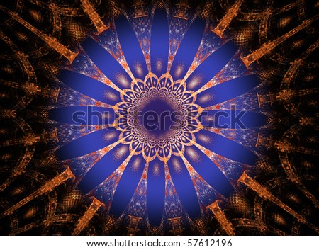 Celtic Knot Based Abstract Fractal Fantasy Background Design