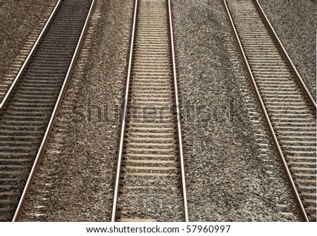 Three Railway Tracks Running Parallel to Each Other