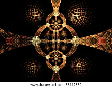 Celtic Knot Based Abstract Fractal Fantasy Background Design
