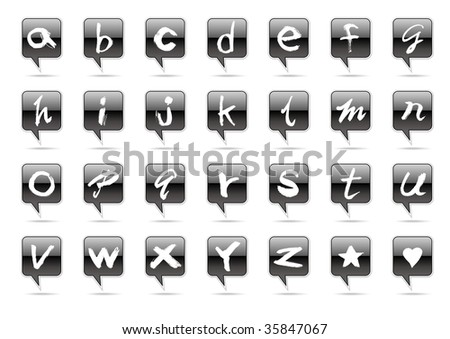 stock vector Calligraphy english Fonts icon
