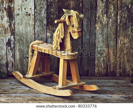 Old rocking horse on a rustic country backdrop.\
This image is now available in my portfolio, isolated on white.