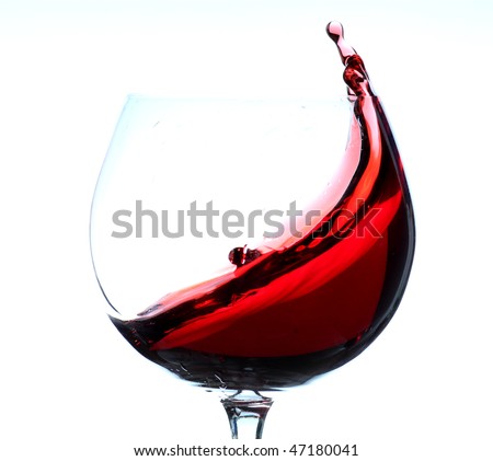 red wine glass. stock photo : moving red wine