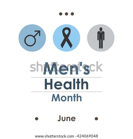 vector illustration / june men health awareness month
