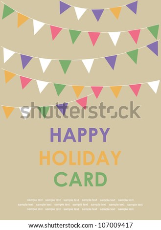 happy holiday card. vector illustration