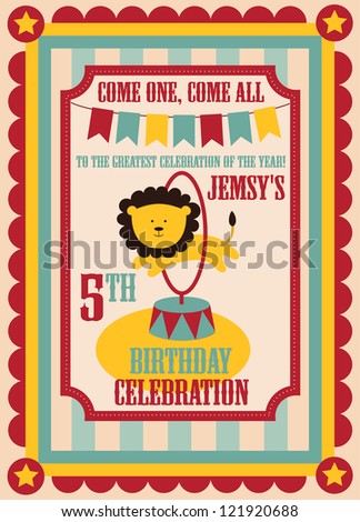 kid birthday invitation card design vector illustration kid birthday invitation card design vector illustration