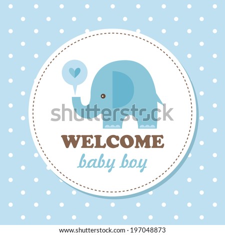 welcome baby card vector illustration welcome baby card vector illustration