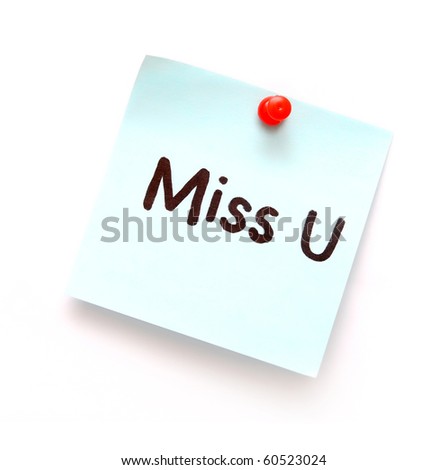 Miss You Note