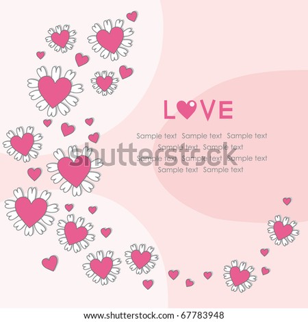 Cute Valentine Cards on Cute Valentine Card  Vector Illustration   67783948   Shutterstock