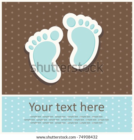Baby Announcement Pictures on Stock Vector   Baby Boy Announcement Card  Vector Illustration