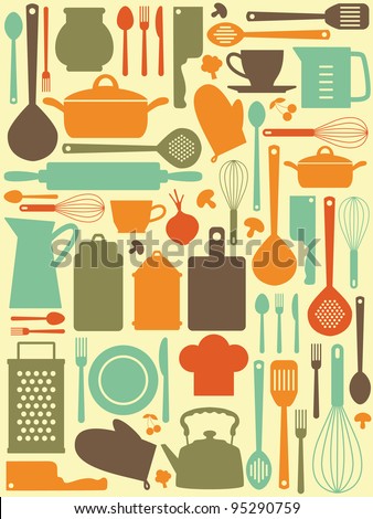 cute kitchen pattern vector illustration cute kitchen pattern vector illustration