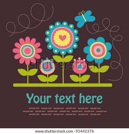 cute greeting card vector illustration cute greeting card vector illustration