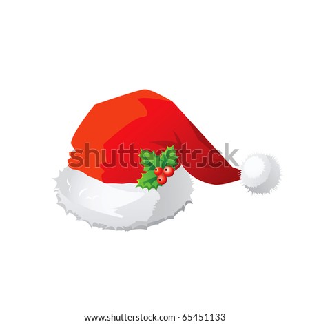 Vector Red Santa Claus Hat. - 65451133 : Shutterstock