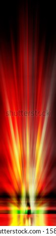 Red and yellow explosion banner