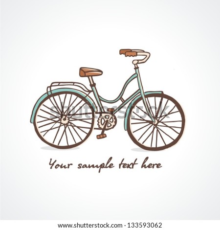 Vintage Bicycle. Vector Illustration. - 133593062 : Shutterstock