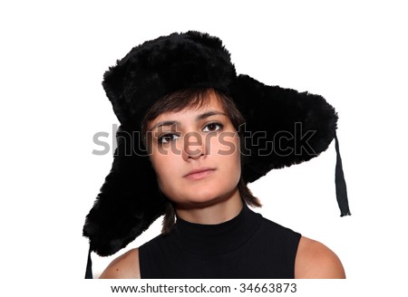 russian fur hat. traditional fur hat