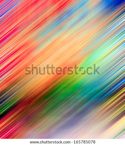 Abstract artistic background texture with vibrant light red, blue, green, orange, yellow, violet, lilac natural cover, perspective futuristic tranquility illustration in motion blur shift tilt lines