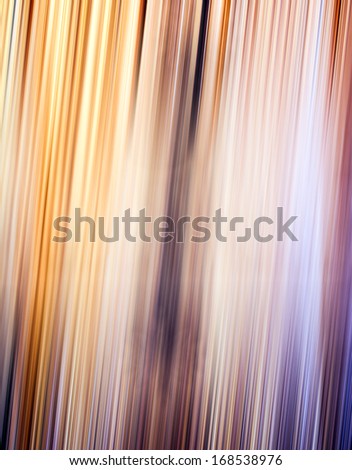 Abstract artistic background texture with vibrant light orange, yellow and brown cover of wooden warm natural interior, perspective futuristic tranquility illustration in motion blur shift tilt lines