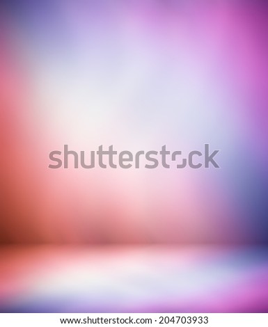 Abstract illustration background texture of beauty dark and light red, white, purple, violet, orange, lilac, cyan, azure, blue gradient flat wall and floor in empty spacious room interior