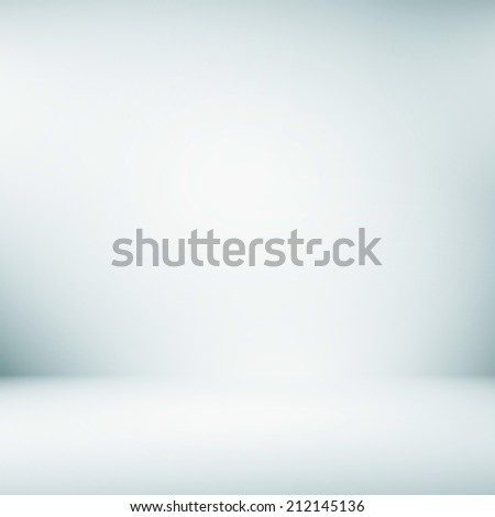 Abstract illustration background texture of beautiful dark and light blue, gray, snowy white gradient flat wall and floor in empty spacious room interior