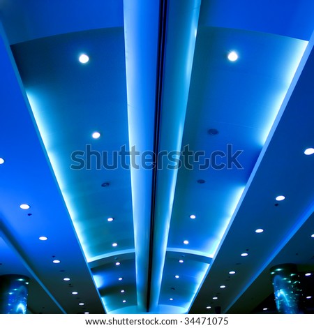 modern blue ceiling in the office
