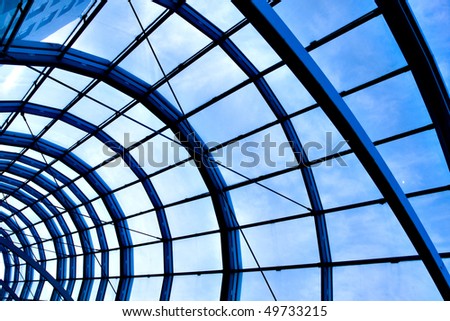 modern blue ceiling in the office