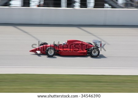Red race-car on race track No. 1