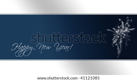 A card as template for new year\'s eve invitations with fireworks (text included as path)