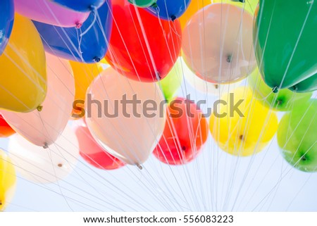 balloon in the blue sky on the sunshine